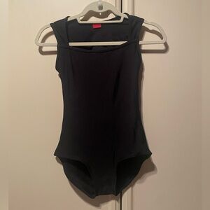 Black YUMIKO leotard with open back size large